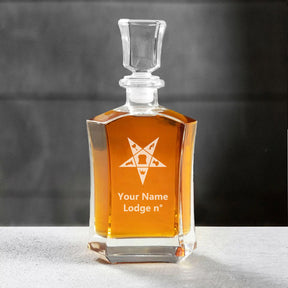 OES Decanter - 23 oz. Whiskey Glass - Bricks Masons