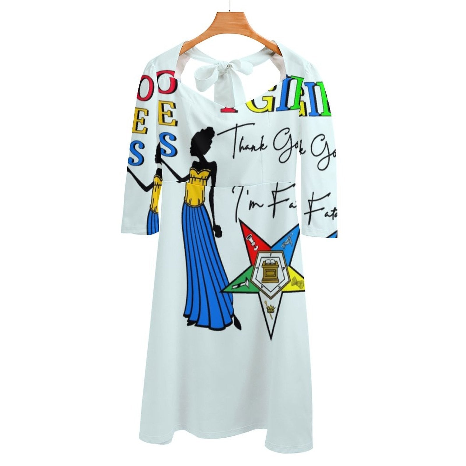 OES Dress - White - Bricks Masons