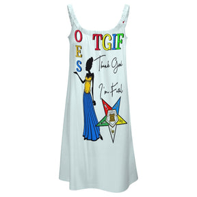 OES Dress - White - Bricks Masons