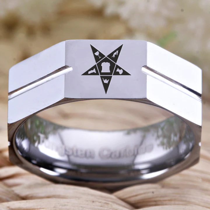 OES Ring - Tungsten Carbide - Bricks Masons