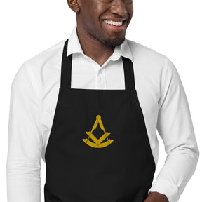 Past Master Blue Lodge Kitchen Apron - Various Organic Cotton Colors - Bricks Masons