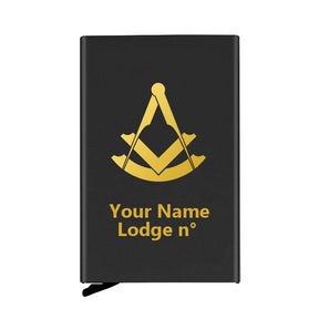 Past Master Blue Lodge Credit Card Holder - Various Colors - Bricks Masons