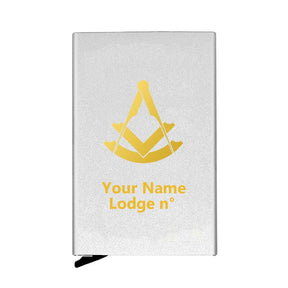 Past Master Blue Lodge Credit Card Holder - Various Colors - Bricks Masons