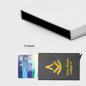 Past Master Blue Lodge Credit Card Holder - Various Colors - Bricks Masons