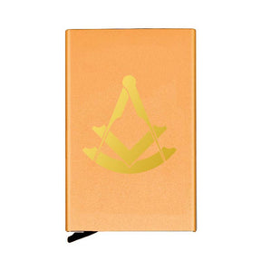 Past Master Blue Lodge Credit Card Holder - Various Colors - Bricks Masons