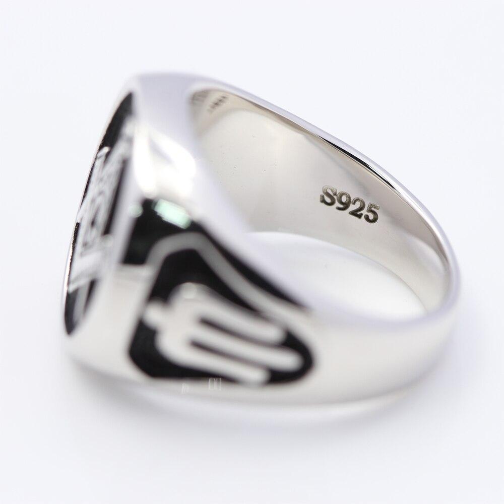 Apprentice Blue Lodge Ring - Entered Sterling Silver - Bricks Masons