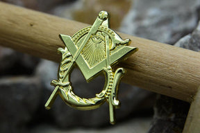 Eye Of Providence Lapel Pin - Gold - Bricks Masons