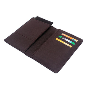 Master Mason Blue Lodge Wallet - PU Leather Passport & Credit Card Holder (Black/Brown) - Bricks Masons