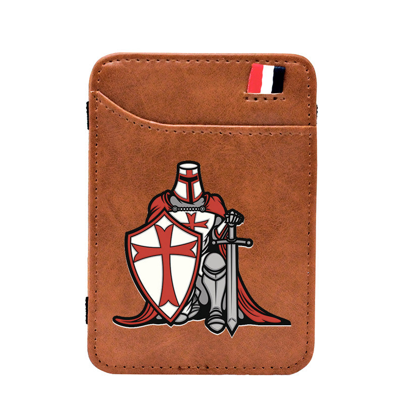 Knights Templar Commandery Wallet - (Black & Brown) - Bricks Masons