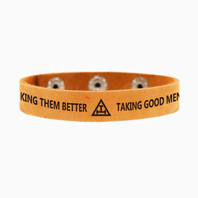 Royal Arch Chapter Bracelet - Various Leather Colors - Bricks Masons