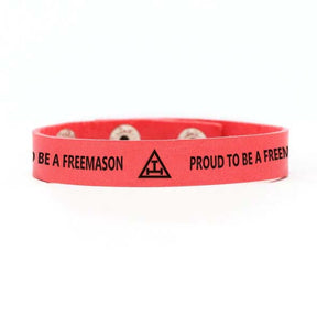 Royal Arch Chapter Bracelet - Various Leather Colors - Bricks Masons