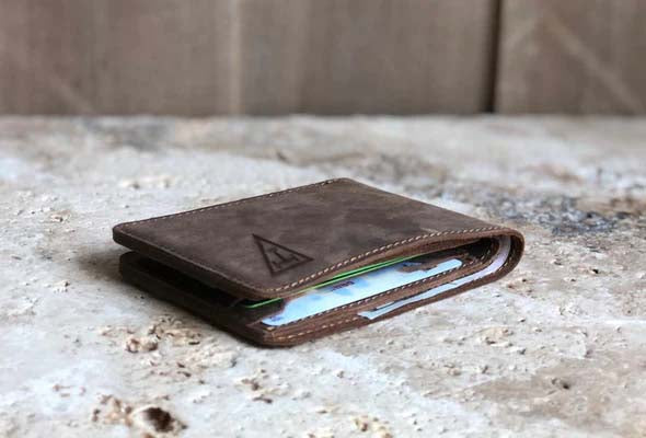 Royal Arch Chapter Wallet - Handmade Leather - Bricks Masons