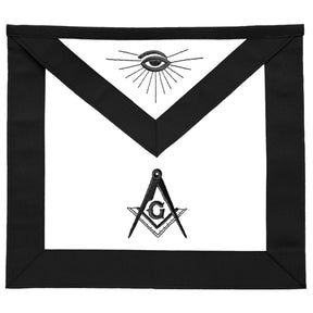 Master Mason Blue Lodge Funeral Apron - Hand Embroidered with Silk Threads - Bricks Masons