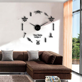 Shriners Clock - Frameless Design - Bricks Masons