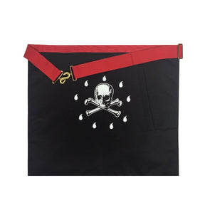 Masonic Scottish Rite Officers Apron (REAA) Red Embroidery - Bricks Masons